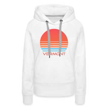 Premium Women's - Retro 80s Vermont Hoodie - white