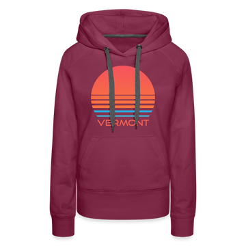 Premium Women's - Retro 80s Vermont Hoodie - burgundy