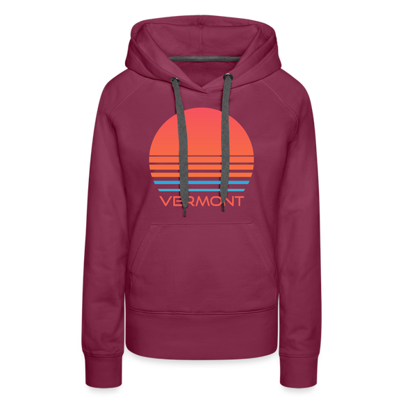 Premium Women's - Retro 80s Vermont Hoodie - burgundy