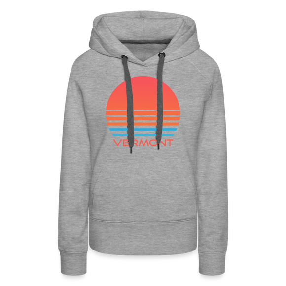 Premium Women's - Retro 80s Vermont Hoodie - heather grey