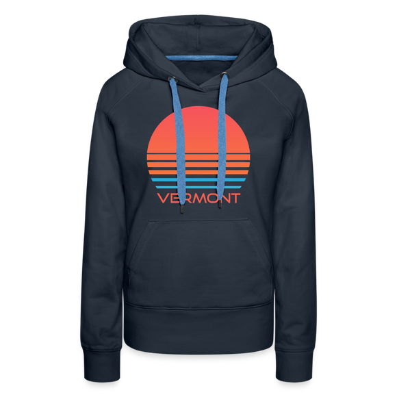 Premium Women's - Retro 80s Vermont Hoodie - navy