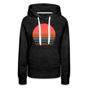 Premium Women's - Retro 80s Vermont Hoodie - charcoal grey