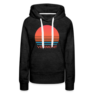 Premium Women's - Retro 80s Vermont Hoodie - charcoal grey