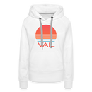 Premium Women's Vail, Colorado Hoodie - Retro 80s - white