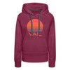 Premium Women's Vail, Colorado Hoodie - Retro 80s - burgundy