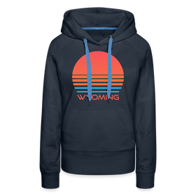 Premium Women's - Retro 80s Wyoming Hoodie - navy