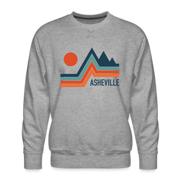 Premium Asheville Sweatshirt - Men's North Carolina Sweatshirt - heather grey