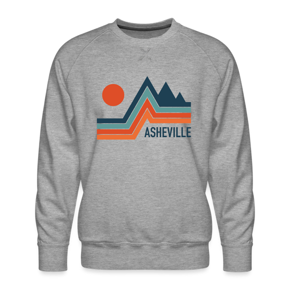Premium Asheville Sweatshirt - Men's North Carolina Sweatshirt - heather grey