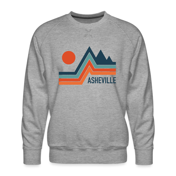 Premium Asheville Sweatshirt - Men's North Carolina Sweatshirt - heather grey