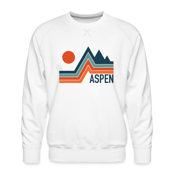 Premium Aspen Sweatshirt - Men's Colorado Sweatshirt - white