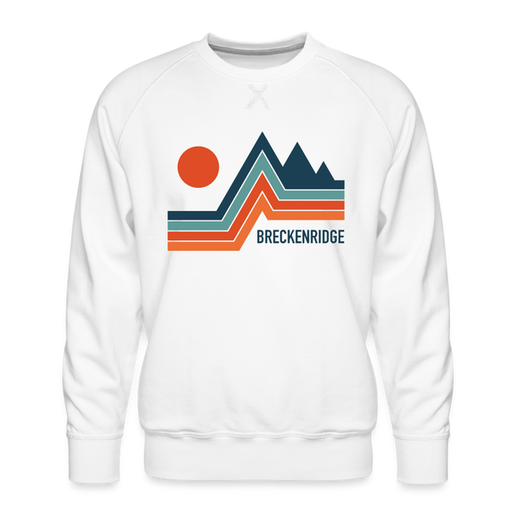 Premium Breckenridge Sweatshirt - Men's Colorado Sweatshirt - white