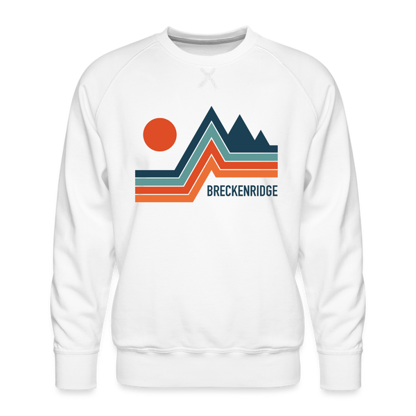 Premium Breckenridge Sweatshirt - Men's Colorado Sweatshirt - white