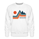 Premium Crested Butte Sweatshirt - Men's Colorado Sweatshirt - white