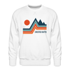 Premium Crested Butte Sweatshirt - Men's Colorado Sweatshirt - white