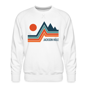 Premium Jackson Hole Sweatshirt - Men's Wyoming Sweatshirt - white