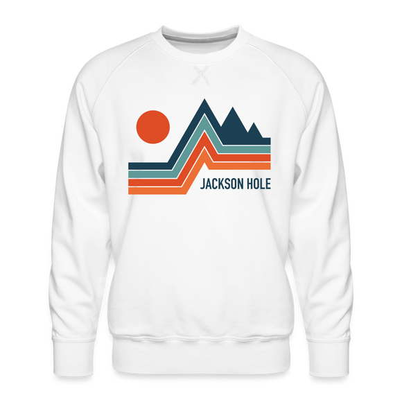 Premium Jackson Hole Sweatshirt - Men's Wyoming Sweatshirt - white