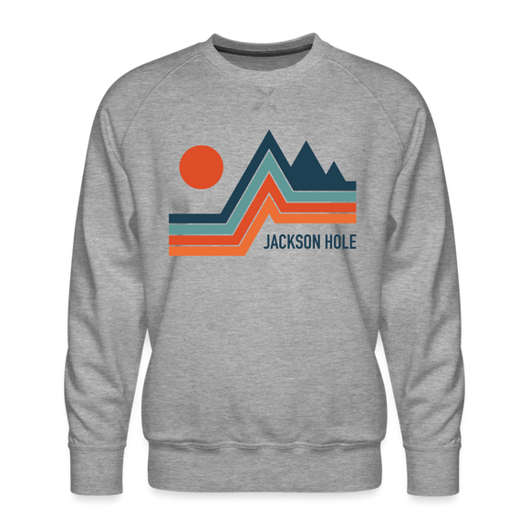 Premium Jackson Hole Sweatshirt - Men's Wyoming Sweatshirt - heather grey