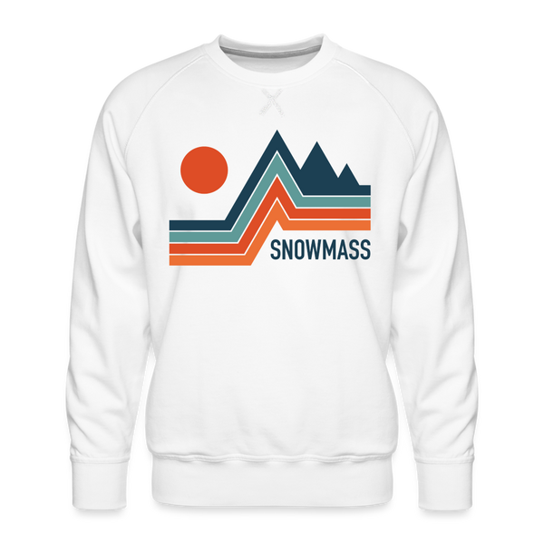 Premium Snowmass Sweatshirt - Men's Colorado Sweatshirt - white