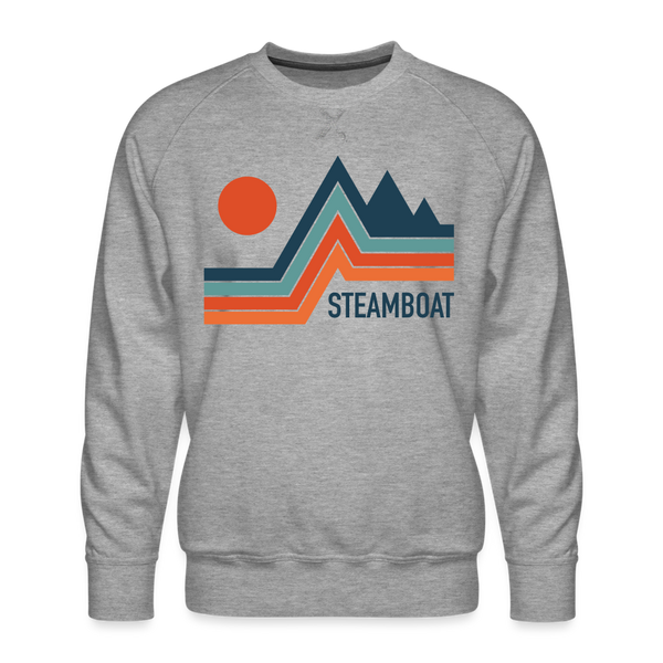 Premium Steamboat Sweatshirt - Men's Colorado Sweatshirt - heather grey