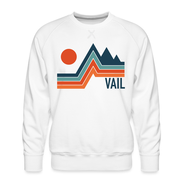 Premium Vail Sweatshirt - Men's Colorado Sweatshirt - white