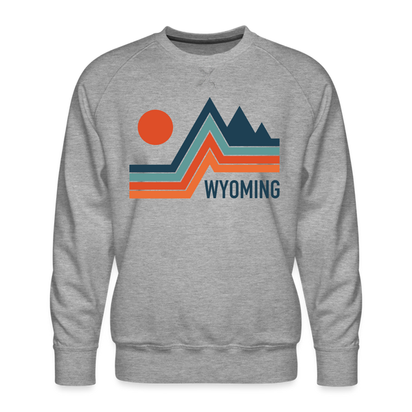 Premium Wyoming Sweatshirt - Men's Sweatshirt - heather grey