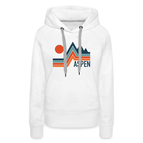 Premium Women's Aspen, Colorado Hoodie - white