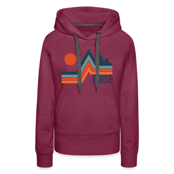 Premium Women's Boise, Idaho Hoodie - burgundy