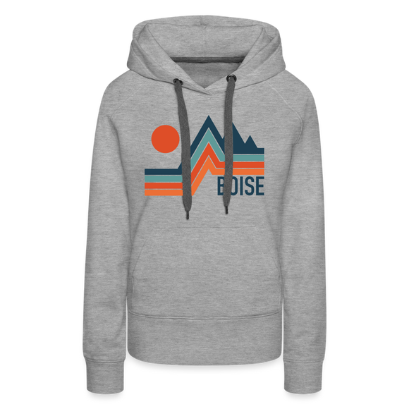 Premium Women's Boise, Idaho Hoodie - heather grey