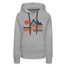 Premium Women's Boulder, Colorado Hoodie - heather grey