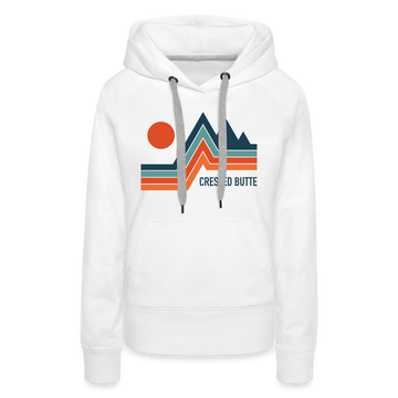 Premium Women's Crested Butte, Colorado Hoodie - white