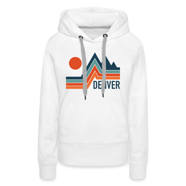 Premium Women's Denver, Colorado Hoodie - white