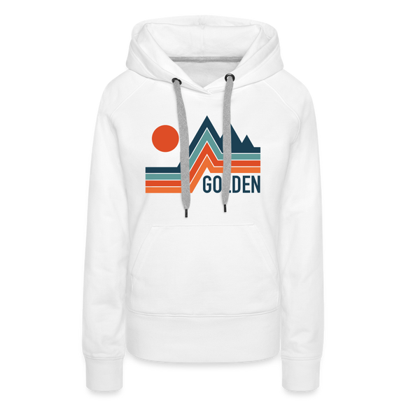 Premium Women's Golden, Colorado Hoodie - white