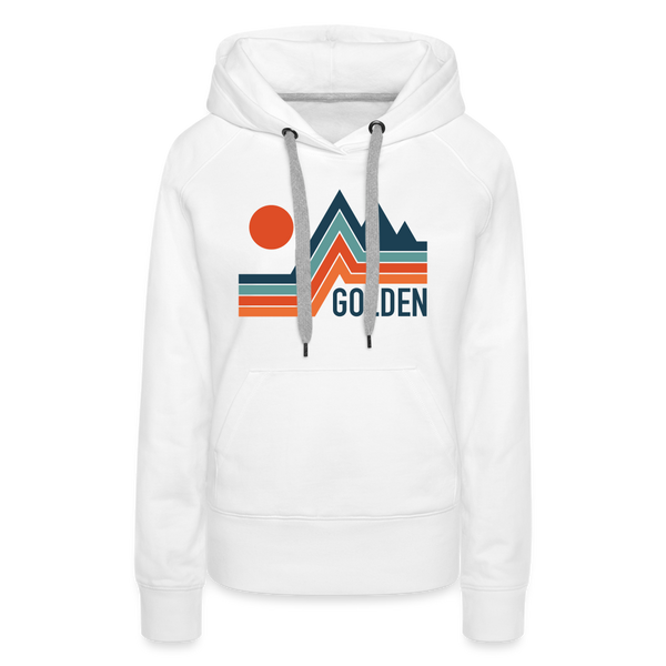 Premium Women's Golden, Colorado Hoodie - white