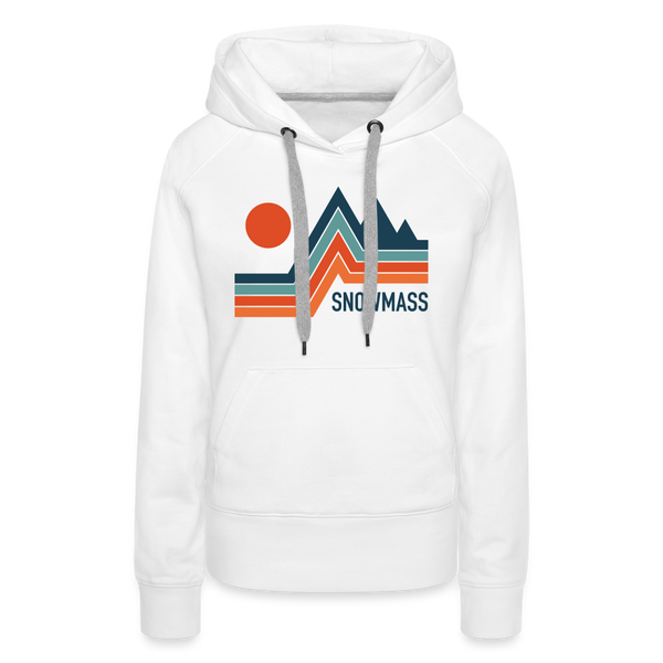 Premium Women's Snowmass, Colorado Hoodie - white