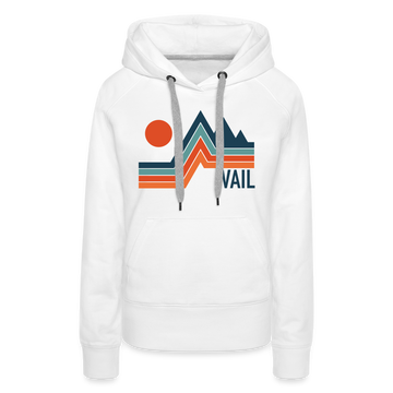 Premium Women's Vail, Colorado Hoodie - white