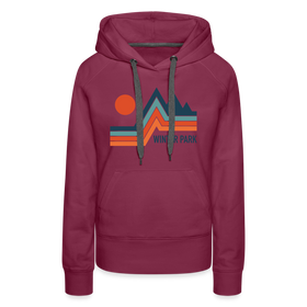 Premium Women's Winter Park, Colorado Hoodie - burgundy