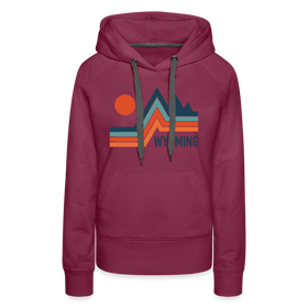 Premium Women's - Wyoming Hoodie - burgundy