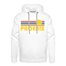 Premium Phoenix, Arizona Hoodie - Retro Sun Premium Men's Phoenix Sweatshirt / Hoodie - white