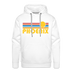 Premium Phoenix, Arizona Hoodie - Retro Sun Premium Men's Phoenix Sweatshirt / Hoodie - white