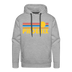 Premium Phoenix, Arizona Hoodie - Retro Sun Premium Men's Phoenix Sweatshirt / Hoodie - heather grey