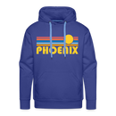 Premium Phoenix, Arizona Hoodie - Retro Sun Premium Men's Phoenix Sweatshirt / Hoodie - royal blue