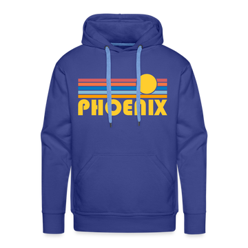 Premium Phoenix, Arizona Hoodie - Retro Sun Premium Men's Phoenix Sweatshirt / Hoodie - royal blue