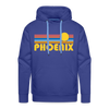 Premium Phoenix, Arizona Hoodie - Retro Sun Premium Men's Phoenix Sweatshirt / Hoodie - royal blue