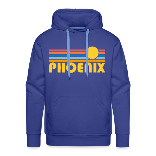 Premium Phoenix, Arizona Hoodie - Retro Sun Premium Men's Phoenix Sweatshirt / Hoodie - royal blue
