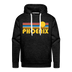 Premium Phoenix, Arizona Hoodie - Retro Sun Premium Men's Phoenix Sweatshirt / Hoodie - charcoal grey
