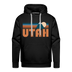 Premium Utah Hoodie - Retro Mountain Premium Men's Utah Sweatshirt / Hoodie - black