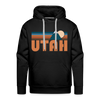 Premium Utah Hoodie - Retro Mountain Premium Men's Utah Sweatshirt / Hoodie - black
