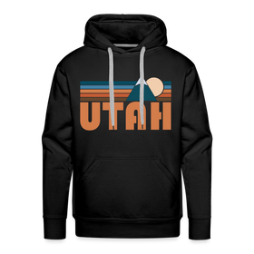 Premium Utah Hoodie - Retro Mountain Premium Men's Utah Sweatshirt / Hoodie