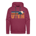 Premium Utah Hoodie - Retro Mountain Premium Men's Utah Sweatshirt / Hoodie - burgundy