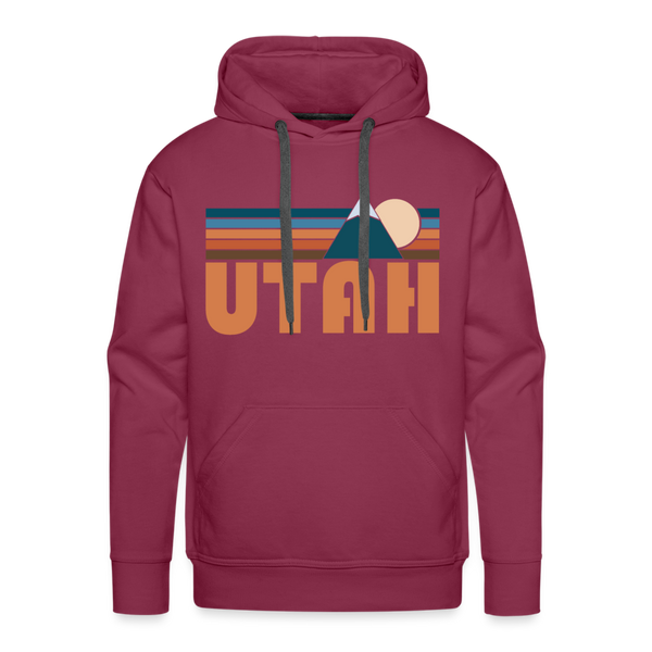 Premium Utah Hoodie - Retro Mountain Premium Men's Utah Sweatshirt / Hoodie - burgundy
